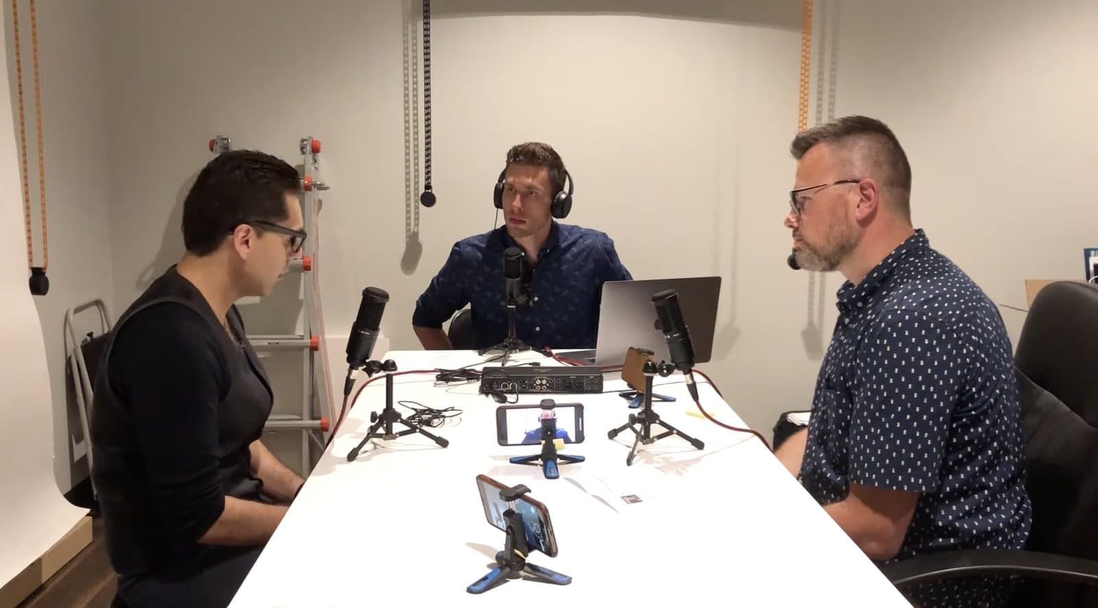 Kunal Chopra recording the Lilac City Leadership podcast